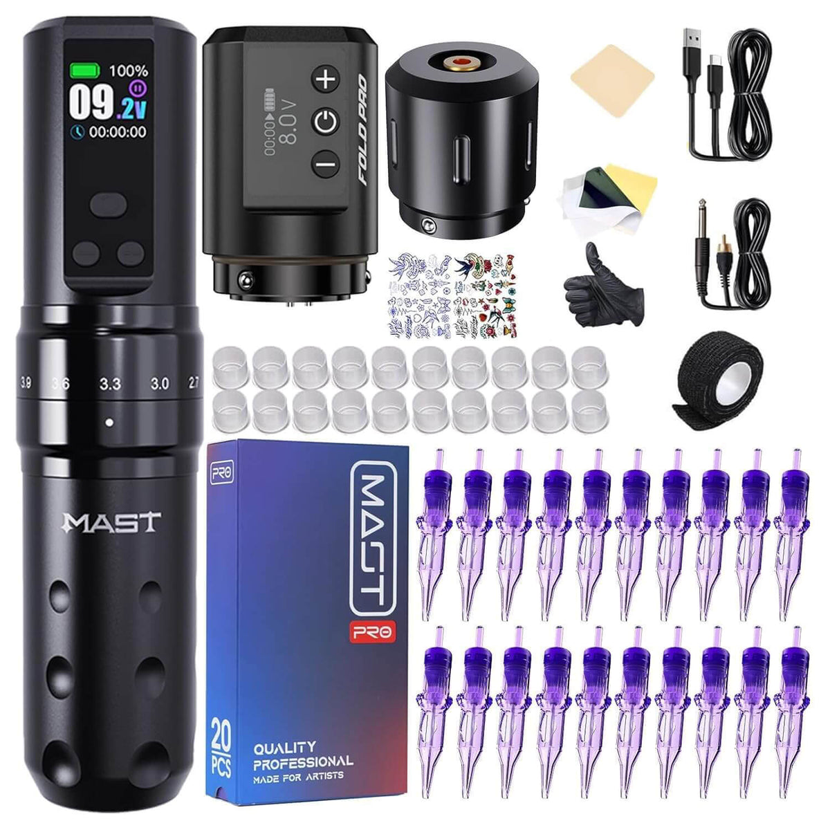 Dragonhawk Mast Fold2 Pro Machine Pen Wireless Professional Bundle (2 Batteries ver)