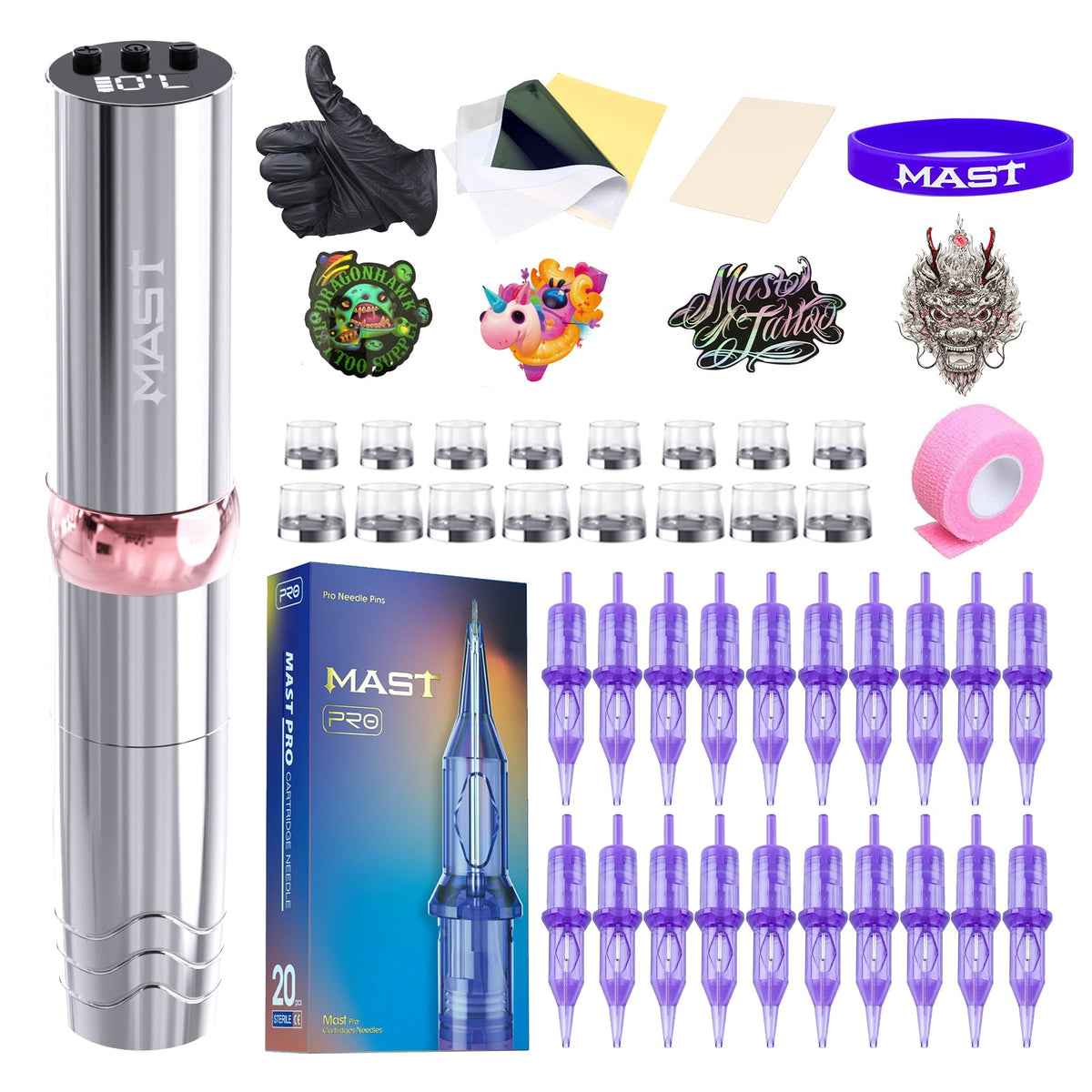 Mast P10 Pro Tattoo Pen Wireless Battery Kit With 3.0mm Stroke Length