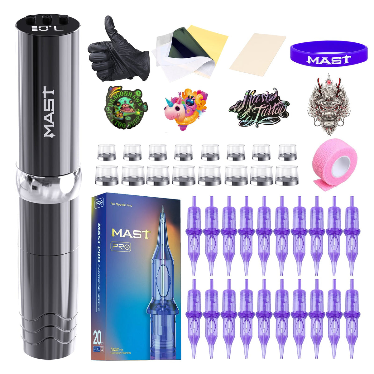 Mast P10 Pro Tattoo Pen Wireless Battery Kit With 3.0mm Stroke Length
