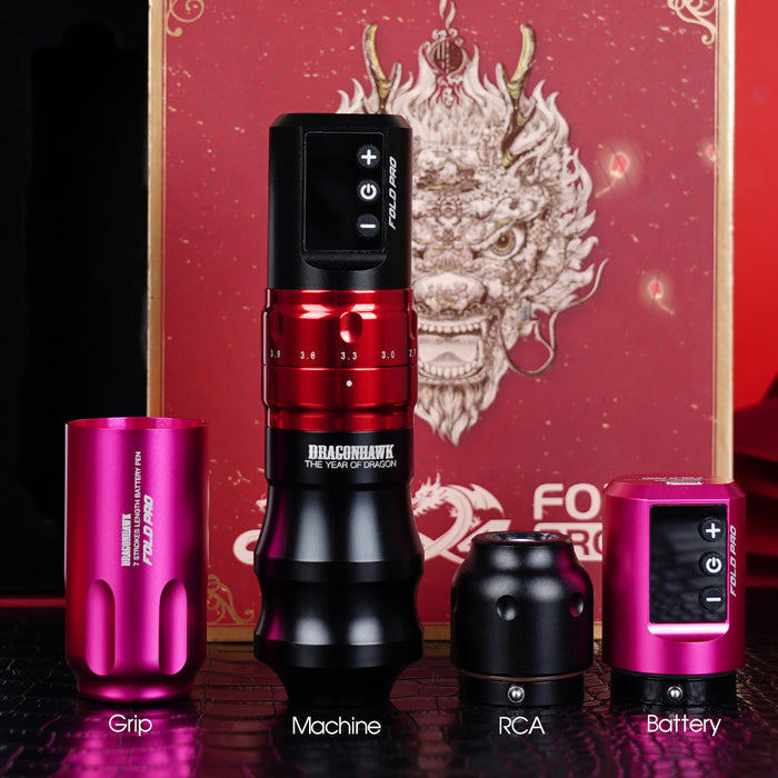 The Year of Dragonhawk Fold Pro Machine Pen with  Two Batteries