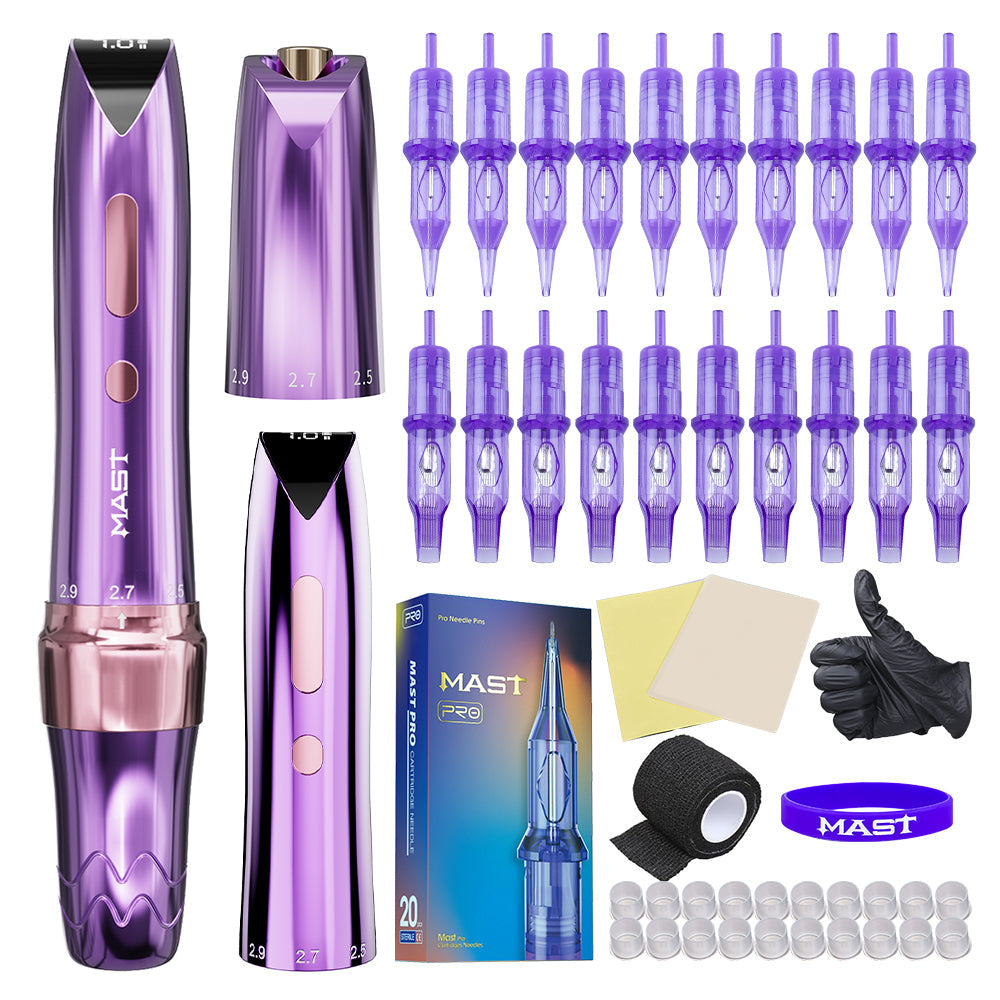 Mast P60 Wireless Tattoo Kit With 20pcs Tattoo Needles