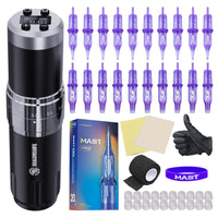 Dragonhawk Wireless Tattoo Machine Kit With 20pcs Tattoo Needles
