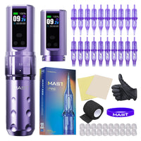 Dragonhawk Mast Fold2 Pro Wireless Tattoo Kit With 20pcs Tattoo Needles