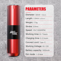 Arenahawk Cordless Tattoo Machine Kit for Beginners Complete Tattoo Pen Set