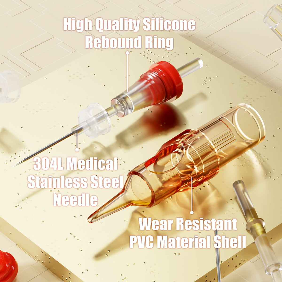 Dragonhawk Pro Tattoo Cartridge Needles 0.30MM Round Liner (20PCS)