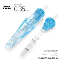 WJX Cartridges Needles #12 Diameter 0.35mm 3.5mm Taper(RM-2) Curved Magnum Box of 20 - Dragonhawktattoos