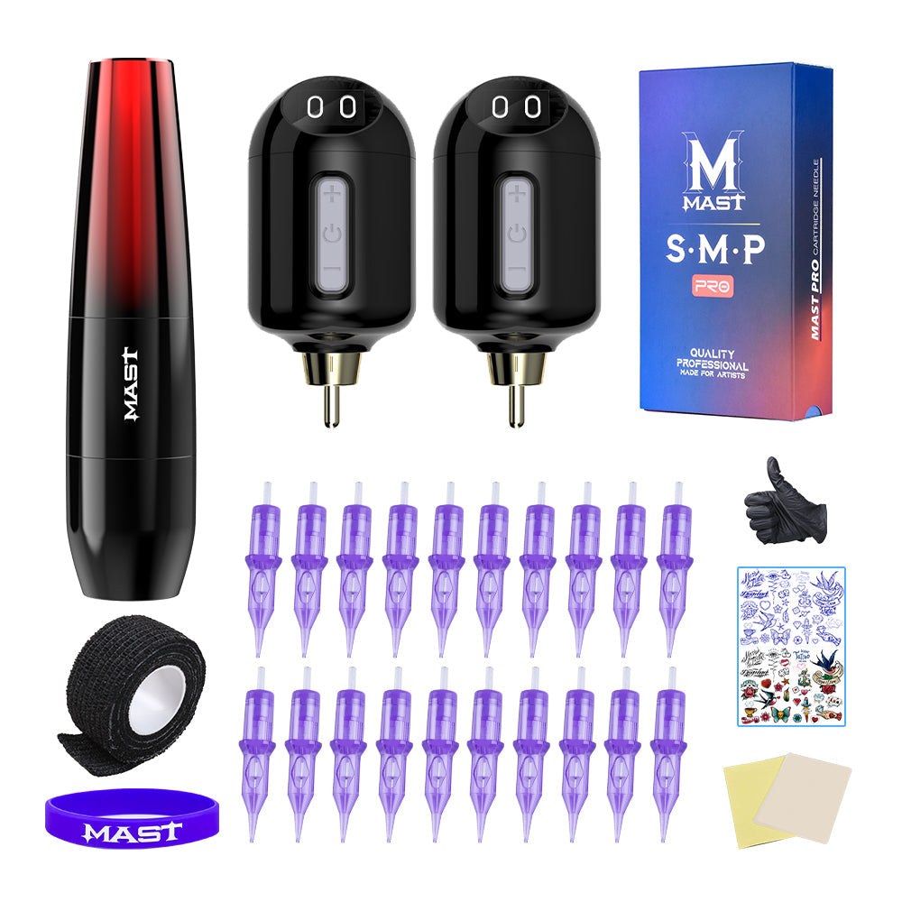 Mast P15 Wireless Tattoo Pen Machine Kit with MastLabs Airbot - Dragonhawktattoos