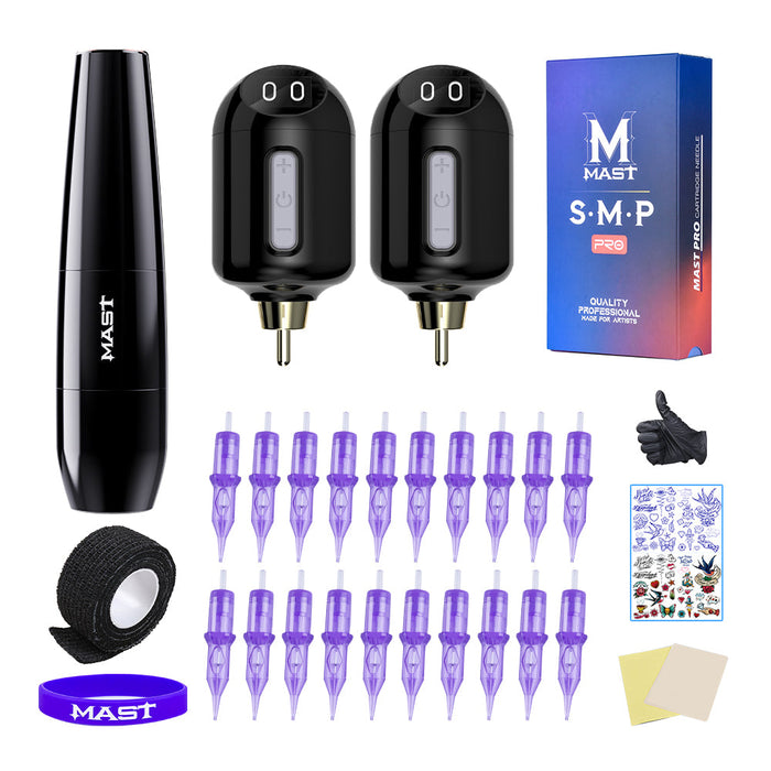 Mast P15 Wireless Tattoo Pen Machine Kit with MastLabs Airbot - Dragonhawktattoos