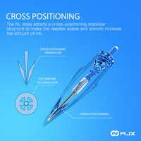 WJX Tattoo Cartridges #08 Diameter 0.25MM 5mm Taper(RL) Round Liner Box of 20 - Dragonhawktattoos