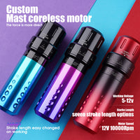 Mast Flip Rotary Tattoo Pen Machine 2.6-4.0mm Stroke Length Custom Motor Supply - Dragonhawktattoos
