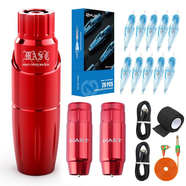 Dragonhawk Mast Tour Wireless Tattoo Kit ( Colour: Red ) - Dragonhawktattoos