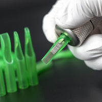 50Pcs Disposable Tattoo Tips Nozzle Tube Green Color RT - Dragonhawktattoos