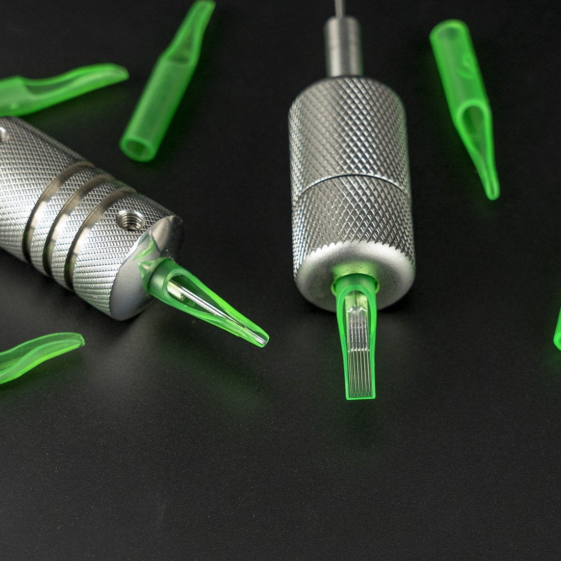 50Pcs Disposable Tattoo Tips Nozzle Tube Green Color RT - Dragonhawktattoos