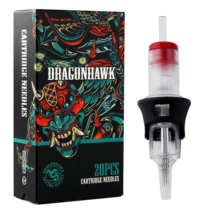 Dragonhawk Tattoo Finger Ledge Cartridges 0.30mm Round Magnum Box of 20